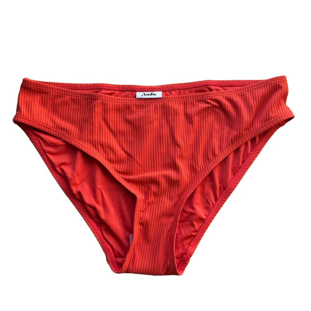 andie swim bikini rib bottom orange sire women large